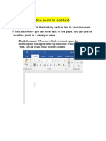 MS WORD Text Editing