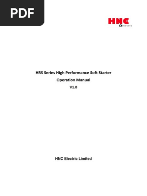 HRS Series High Performance Soft Starter Operation Manual