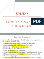 X-Bar - Theta Theory