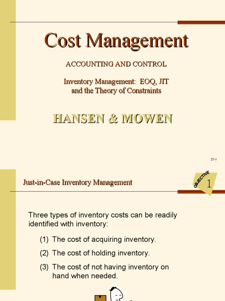 Hansen Order Management Strategies | PDF | Lean Manufacturing | Inventory