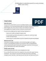 Data Analysis in Ecology - Statistics For Ecologists & Field Biologists (5-Week) - Oxford University Department For Continuing Education