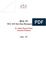 4 BCA 4 DBMS UNIT-4 - Aditya K Gupta