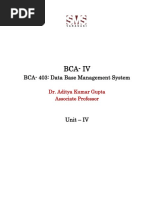 4 BCA 4 DBMS UNIT-4 - Aditya K Gupta