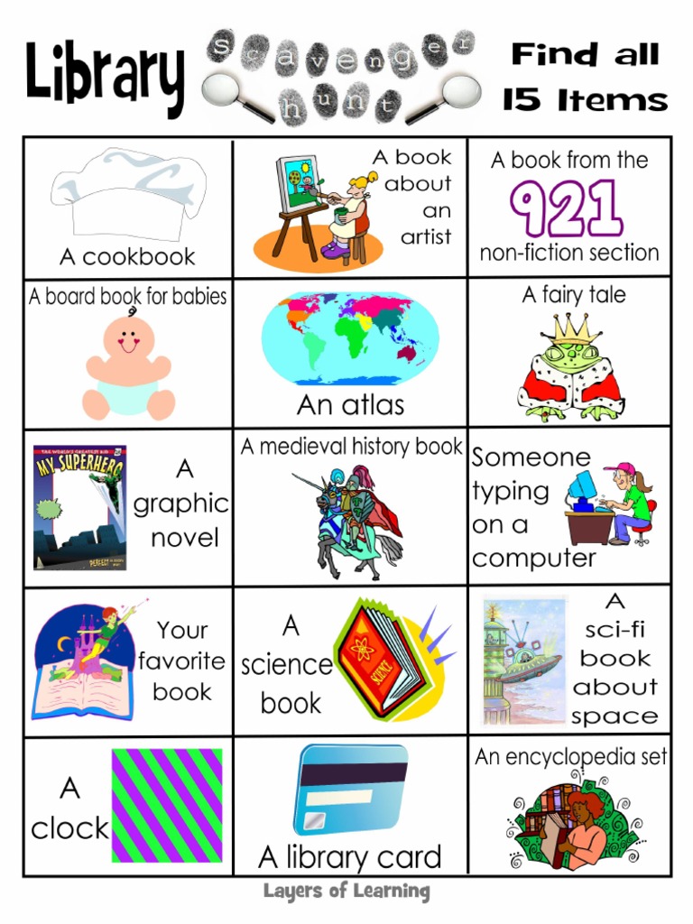 Library Scavenger Hunt | PDF