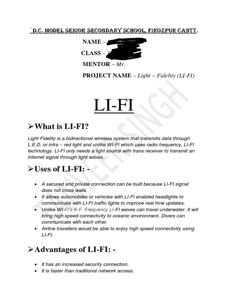 Understanding Light Fidelity (LI-FI) Technology | PDF | Business