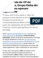 Após Queda de VP Da Eletrobras, Grupo Delta Diz Que Fundos Operam Legalmente - Empresas - Valor Econ