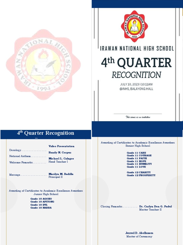 4th Quarter Program | PDF