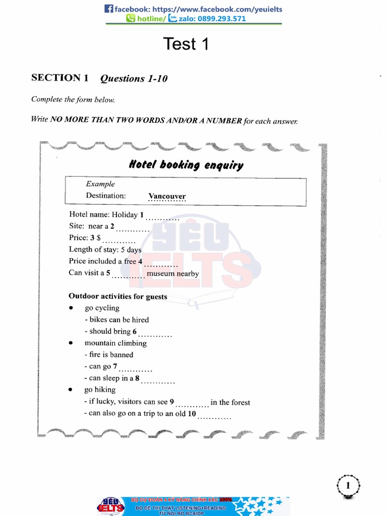 Ielts Listening Actual Tests Vol 5 16 56 Pdf