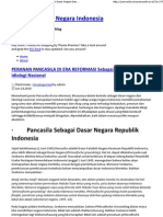 PERANAN PANCASILA DI ERA REFORMASI Sebagai Dasar Negara Dan Idiologi Nasional - Pancasila Dasar Negara Indonesia