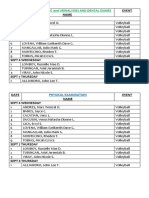 VB List For Medical Exam