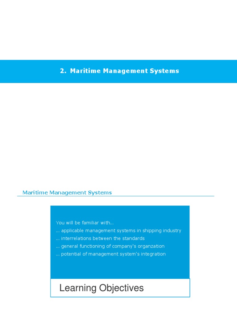 Maritime Management Systems Overview | PDF | Occupational Safety And ...