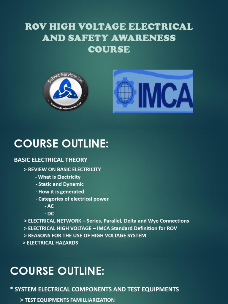 ROV High Voltage Safety Awareness | PDF | Electric Arc | Electricity