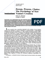 Shaver & Scott - 1992 - ENTREP THEORY PRACT - Person, Process, Choice - The Psychology