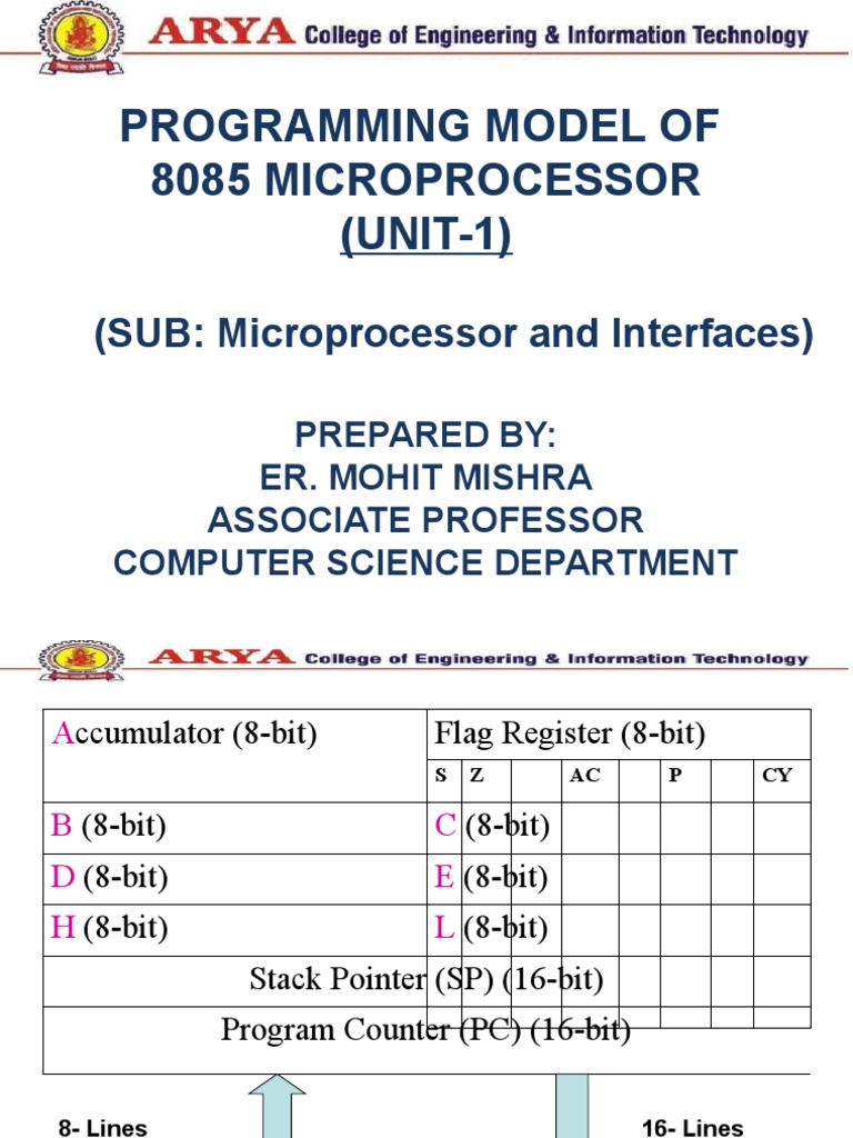 Programming Model 8085 | PDF