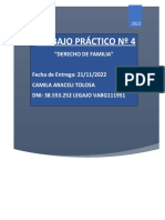 Trabajo Practico #4 Derecho de Familia - Primera Parte.