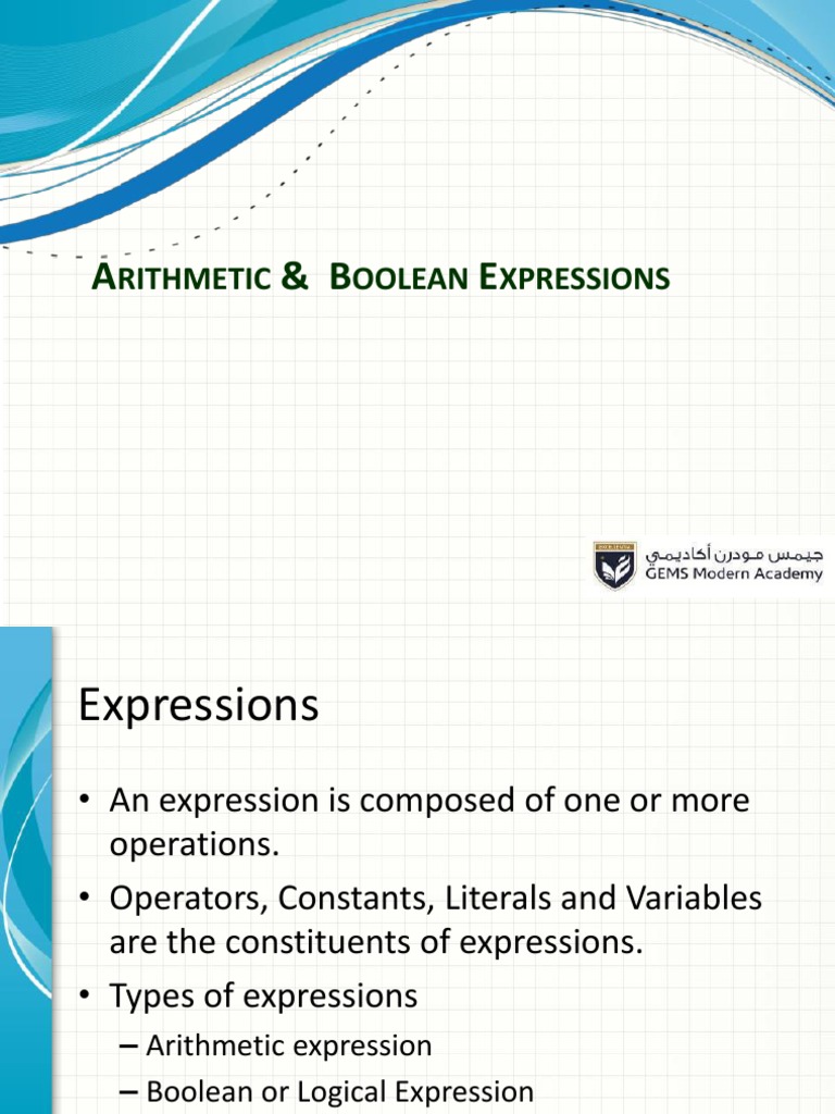 6 Arithmetic Boolean Expressions | PDF | Boolean Data Type | Data Type