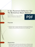 In-Situ Pavement Deflection Test The Benkelman Beam Method