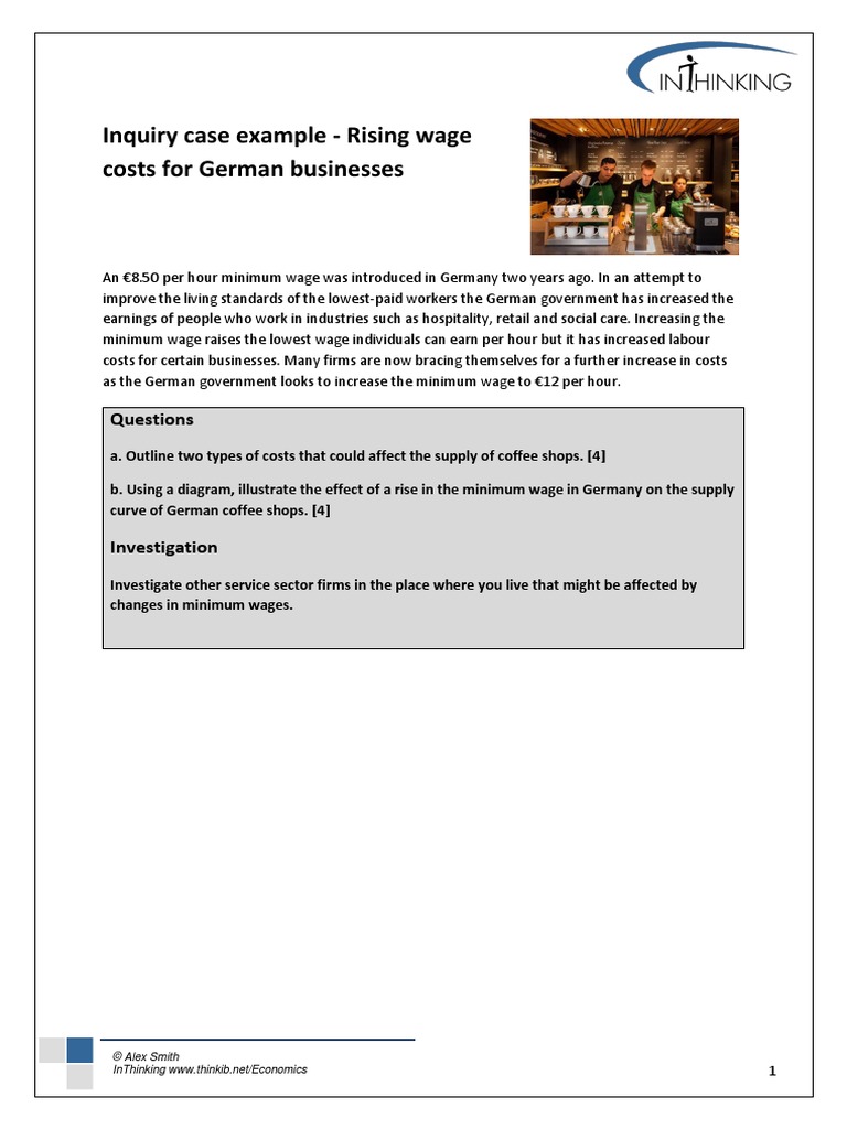 Inquiry Case Example - Rising Wage Costs For German Businesses | PDF