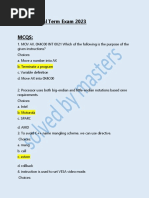 Cs502 Midterm Solved Mcqs by Junaid | PDF | Dynamic Programming | Time ...