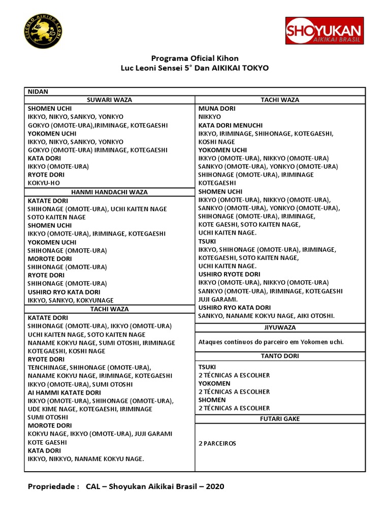 Kihon Nidan PDF Aikido Japanese Martial Arts