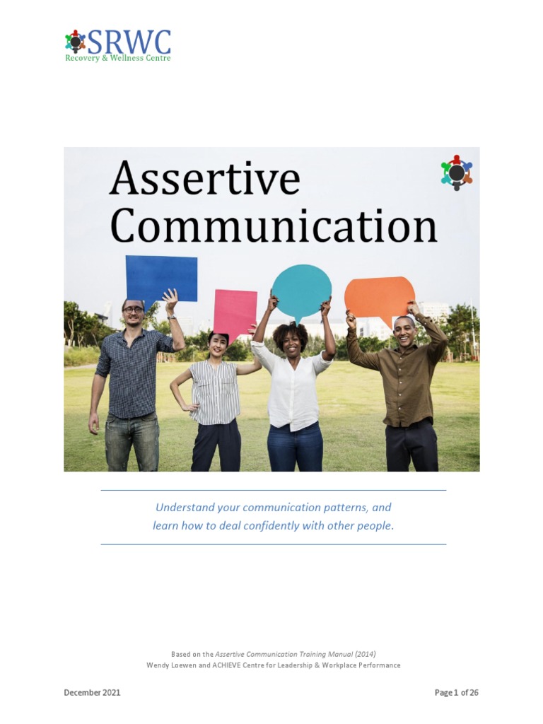 Understanding Assertive Communication | PDF | Body Language | Nonverbal ...
