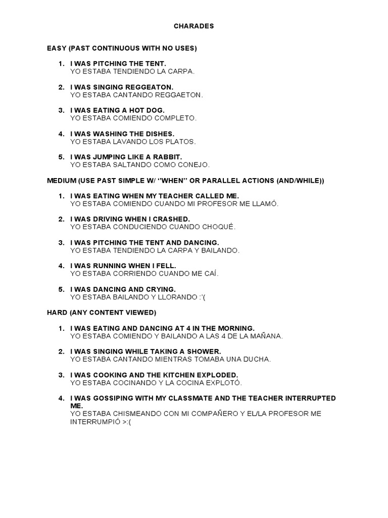 CHARADES | PDF