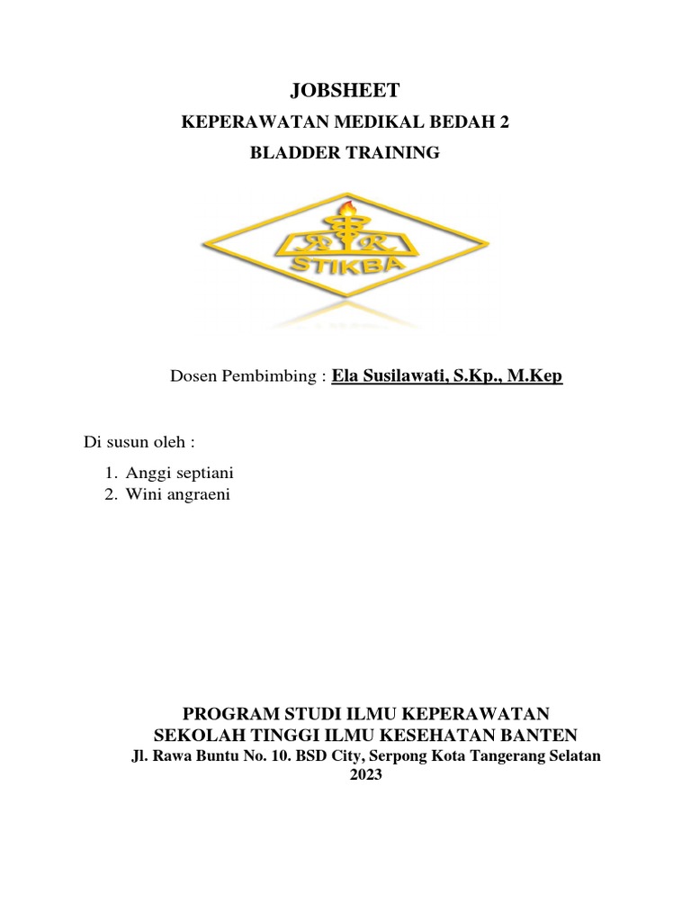 Panduan Bladder Training Pasien | PDF