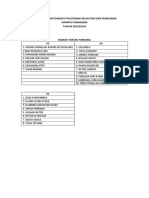 Daftar Kamar Panaeus Politeknik KP Kampus Pariaman