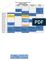 BSRT Schedule 1st Semester 2019-2020