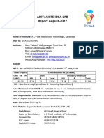 Review Report Aicte Idea Lab - Adit - August - 2022