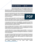 Comunicado de la Policía Federal Argentina