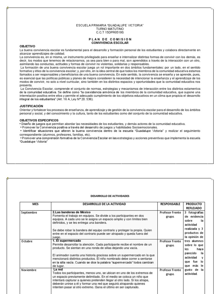 Plan de Convivencia Escolar 2023 | PDF | Aprendizaje | Enseñando
