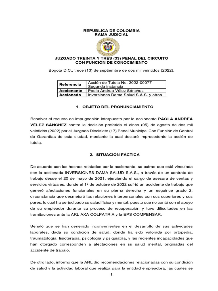 Sentencia 2022-0077 | PDF | Jurisdicción | Sentencia (ley)