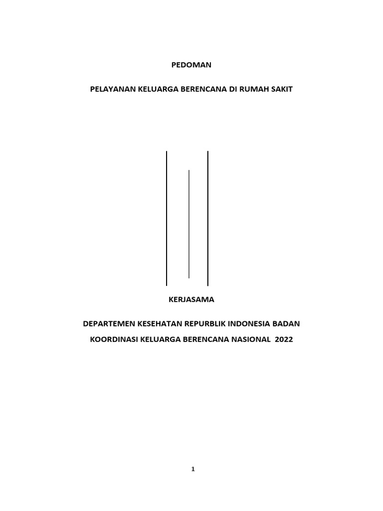Pedoman Pelayanan KB di RS Meutia | PDF