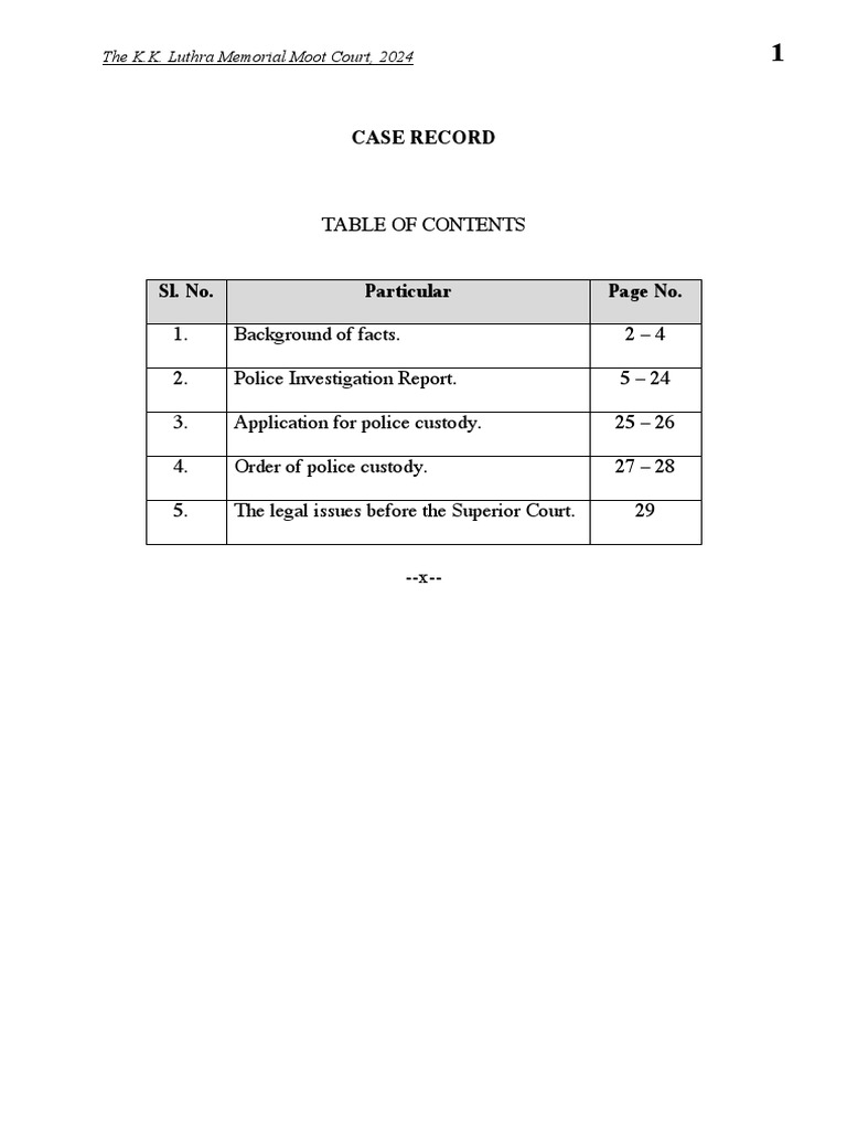 Moot Court Case Analysis 2024 | PDF | Murder | Kidnapping