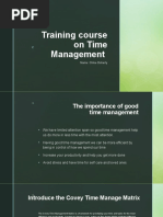 Training Course On Time Management