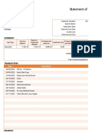 Bank Statement Template 