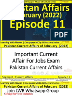 February Pakistan Current Affairs Episode 11