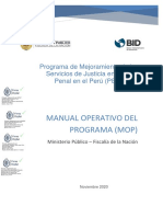 Programa de Mejoramiento Del Sistema de Justicia. RFN 1226. Mop Bid