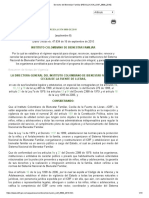 Derecho Del Bienestar Familiar (RESOLUCION - ICBF - 3899 - 2010)