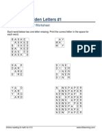 3rd Grade Hidden Letters 1