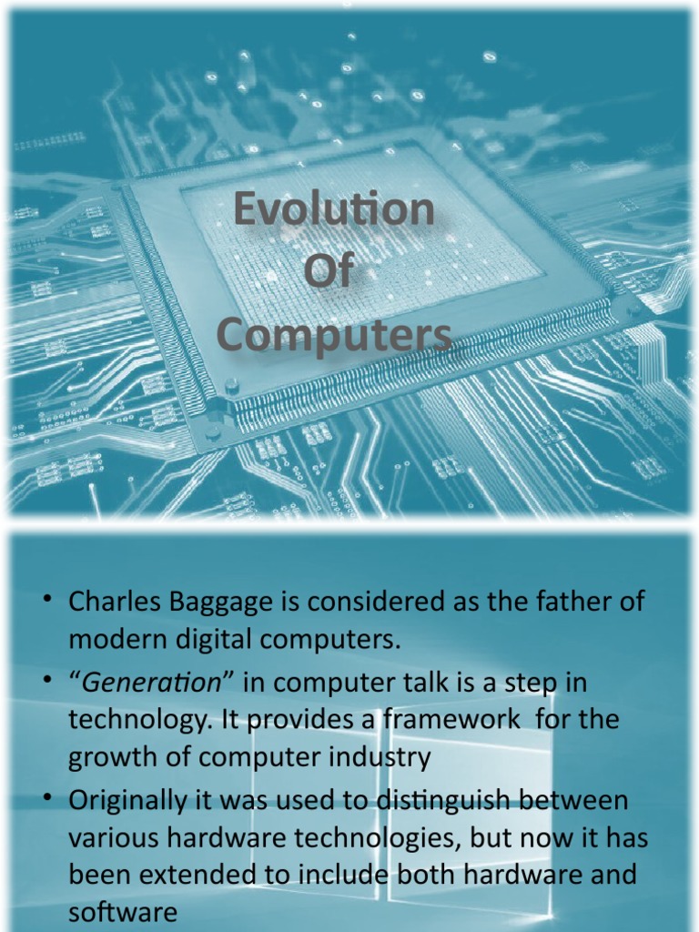 Evolution of Computers | PDF | Integrated Circuit | Computer Data Storage