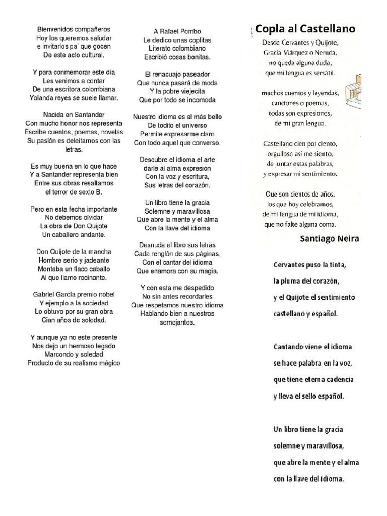 Coplas Al Castellano | PDF | Don Quijote | Miguel De Cervantes