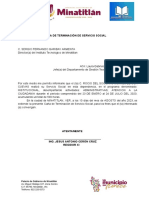 Carta de Terminación de Servicio Social