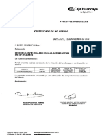 Certificado de No Adeudo - Caja Huancayo