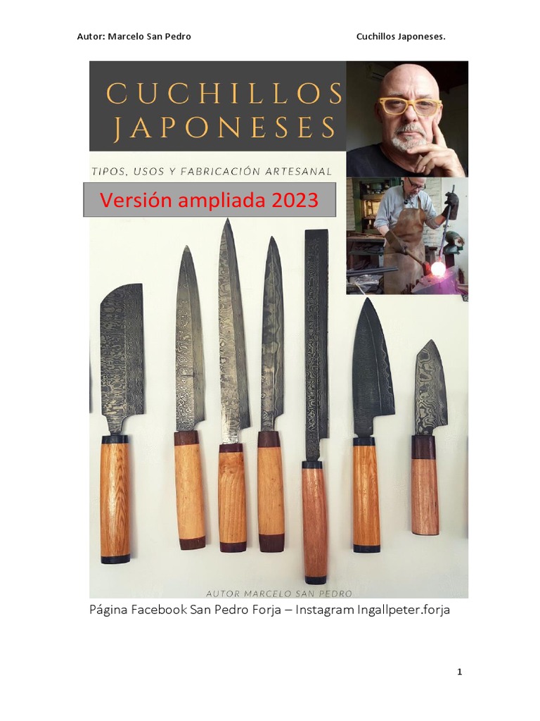 Libro de Cuchillos Japoneses Versión 2023, PDF, Herrero