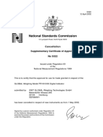 National Standards Commission: Cancellation Supplementary Certificate of Approval No S322
