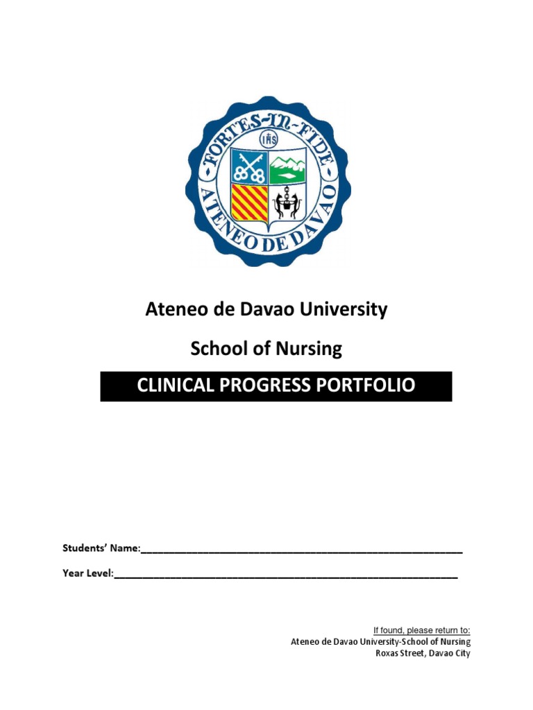 ADDU Nursing Clinical Progress Portfolio | PDF | Nursing | Philippines