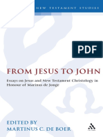 From Jesus To John: Edited by Martinus C. de Boer