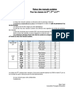 Planning Restitution Manuels